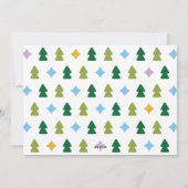 レトロな雰囲気のマルチカラーハolidayカード シーズンカード (裏面)