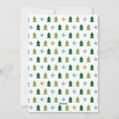 レトロな雰囲気のマルチカラーハolidayフォトカード シーズンカード (裏面)