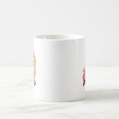 レトロな雰囲気の女の子と人形 コーヒーマグカップ (中央)