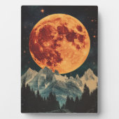 レトロな雰囲気の月 フォトプラーク (正面)