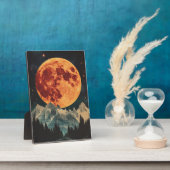 レトロな雰囲気の月 フォトプラーク (側面)