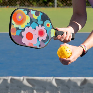 レトロな雰囲気の花たち ピックルボールラケット