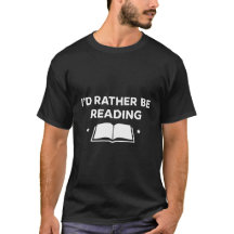 レトロな雰囲気の読書好きのためのデザイン Funny Reading Lover I’d Rathe