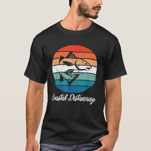 レトロな雰囲気の赤魚塩水釣り S Tシャツ (正面)