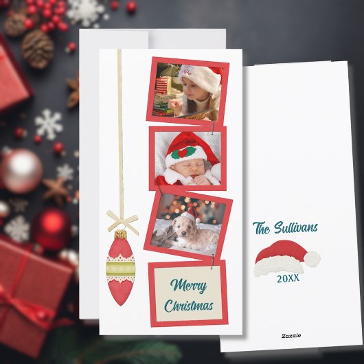 レトロな雰囲気の3枚写真 白 シーズンカード