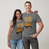 レトロな雰囲気の「My Cat Paused My Life」 80年代 90年代 レトロ Tシャツ (ユニセックス)