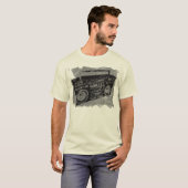 レトロな雰囲気漂うダサかっこいいラジカセ Tシャツ (正面フル)