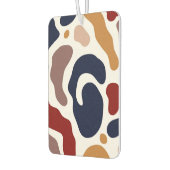 レトロな雰囲気 - カラフルな抽象的なパターン カーエアーフレッシュナー (左)