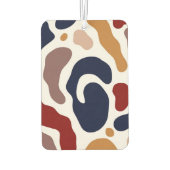 レトロな雰囲気 - カラフルな抽象的なパターン カーエアーフレッシュナー (裏面)