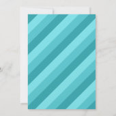 レトロな雰囲気 (ターコイズ) 写真 卒業発表 招待状 (裏面)