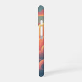 レトロな雲の地平線 iPhone 16ケース (左側面)