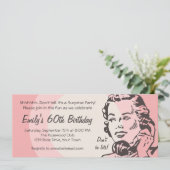 レトロな電話でのおしゃべり 招待状 (スタンド正面)