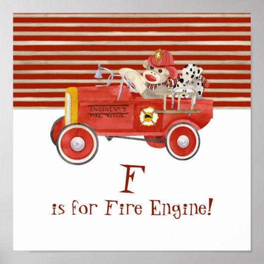 レトロな靴下の猿の赤ちゃんの贈り物 ストッキングキャップ付き ポスター (正面)