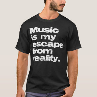 レトロな音楽と現実 Tシャツ
