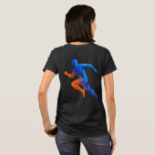 レトロな音楽ノートのマイクデザイン Tシャツ (裏面フル)
