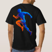 レトロな音楽ノートのマイクデザイン Tシャツ (裏面)