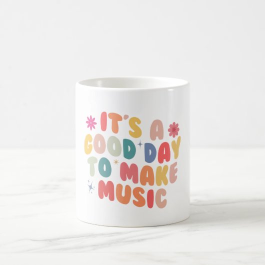 レトロな音楽制作の日 コーヒーマグ コーヒーマグカップ (中央)