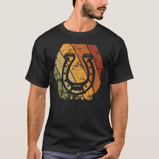 レトロな馬のひづめ ビンテージ アイコン ギフト Tシャツ