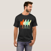 レトロな馬 かわいい 馬好き おもしろい Tシャツ (正面フル)
