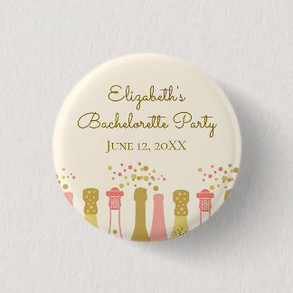 レトロな魅力あふれる1960年代風シャンパン ブライズシャワー 缶バッジ