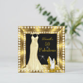 レトロな魅力に満ちたハリウッドのゴージャスな50年代のゴールドデコ3 招待状 (スタンド正面)