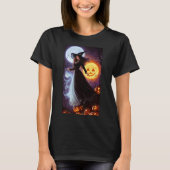 レトロな魔女のハロウィンTシャツ Tシャツ (正面)