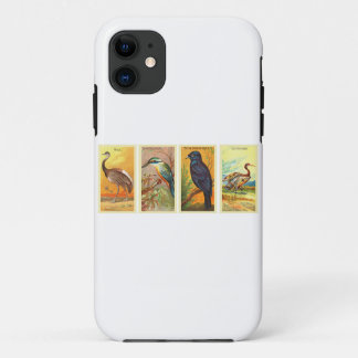 レトロな鳥のイラスト iPhone 11 ケース