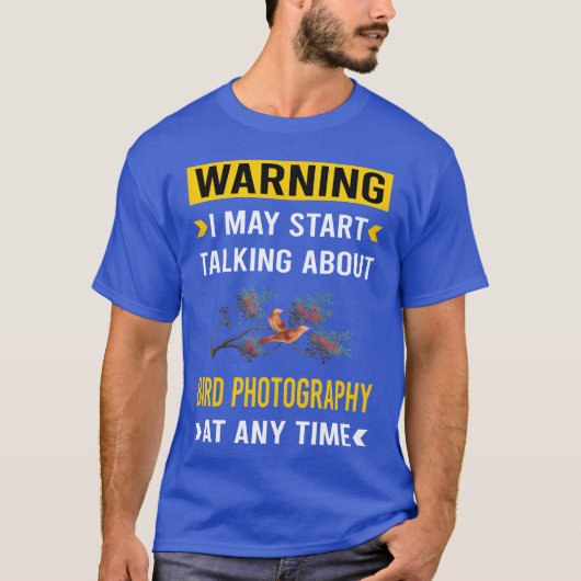 レトロな鳥の写真撮影 鳥見 バードウォッチング Tシャツ (正面)