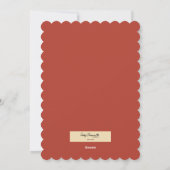 レトロな鹿のスカンジナビアスタイル シーズンカード (裏面)