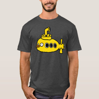 レトロな黄色い鳥の潜水艦 Tシャツ
