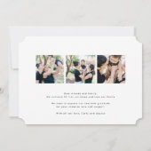 レトロな黒いモダンドードル写真フレーム採用 案内状 (裏面)