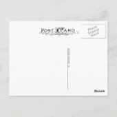 レトロな黒と白のサイコロ ポストカード (裏面)