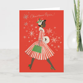 レトロな黒人女性 シーズンカード