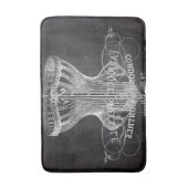 レトロな黒板スクリプトのビクトリアンランジェリーコルセット バスマット (正面縦)