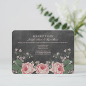 レトロな黒板 ウェディングパーティー 受付カード エンクロージャーカード (スタンド正面)