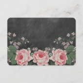 レトロな黒板 ウェディングパーティー 受付カード エンクロージャーカード (裏面)