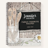 レトロな黒板、メイソンジャー、デイジー ノートブック (正面)