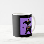 レトロな黒猫の面白いハロウィン コーヒーマグカップ (正面右)