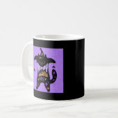 レトロな黒猫の面白いハロウィン コーヒーマグカップ (正面左)