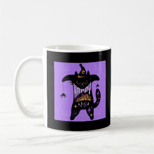 レトロな黒猫の面白いハロウィン  コーヒーマグカップ