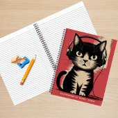 レトロな黒猫、マスターマインドが仕事中 & 名前、面白い ノートブック