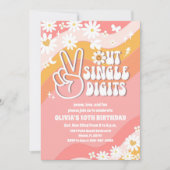 レトロな10歳の誕生日パーティー招待状 招待状 (正面)