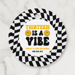 レトロな13歳の誕生日パーティー Thirteen Is A Vibe フェイバータグ