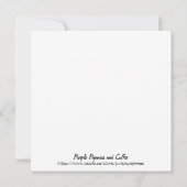 レトロな1950年代の様式化された女性と小さなカード (裏面)