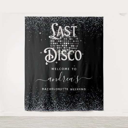 レトロな1970年代ラストディスコ独身最後の歓迎 タペストリー (正面)