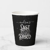 レトロな1970年代ラストディスコ 70年代バチェロレッテパーティー 紙コップ (裏面)