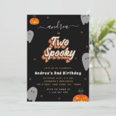 レトロな2つの怖い2歳の誕生日招待状 招待状 (スタンド正面)