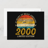 レトロな2000年代スタイルの超かっこいい25歳の誕生日プレゼント ポストカード (正面/裏面)