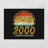 レトロな2000年代スタイルの超かっこいい25歳の誕生日プレゼント ポストカード (正面)