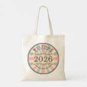 レトロな2026年新年トートバッグ トートバッグ (裏面)
